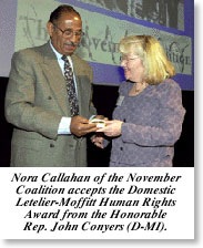 Representative John Conyers and Nora Callahan