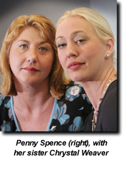 Penny Spence with her sister Chrystal Weaver